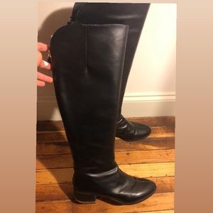 Zara Black leather boots